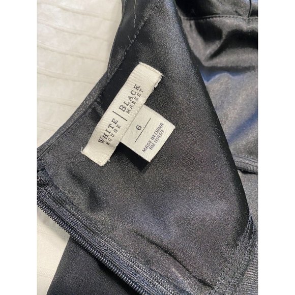 White House Black Market - Black Silk Tie-Halter Dress - Size: 6 - Picture 4 of 5